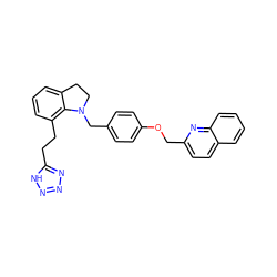 c1cc(CCc2nnn[nH]2)c2c(c1)CCN2Cc1ccc(OCc2ccc3ccccc3n2)cc1 ZINC000003812012