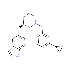 c1cc(CN2CCC[C@H](Nc3ccc4[nH]ncc4c3)C2)cc(C2CC2)c1 ZINC000114338800