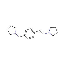 c1cc(CN2CCCC2)ccc1CCN1CCCC1 ZINC000103298430