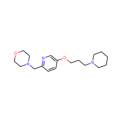 c1cc(CN2CCOCC2)ncc1OCCCN1CCCCC1 ZINC000035978348