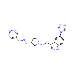 c1cc(CNC[C@@H]2CCN(CCc3c[nH]c4ccc(-n5cnnc5)cc34)C2)ccn1 ZINC000013794058