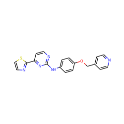 c1cc(COc2ccc(Nc3nccc(-c4nccs4)n3)cc2)ccn1 ZINC000040899130