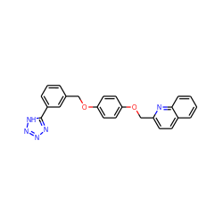 c1cc(COc2ccc(OCc3ccc4ccccc4n3)cc2)cc(-c2nnn[nH]2)c1 ZINC000028220556