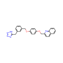 c1cc(COc2ccc(OCc3ccc4ccccc4n3)cc2)cc(Cc2nnn[nH]2)c1 ZINC000000589766