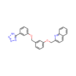 c1cc(COc2cccc(-c3nnn[nH]3)c2)cc(OCc2ccc3ccccc3n2)c1 ZINC000003790819