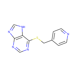 c1cc(CSc2ncnc3nc[nH]c23)ccn1 ZINC000004769950