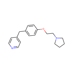 c1cc(Cc2ccc(OCCN3CCCC3)cc2)ccn1 ZINC000013805435