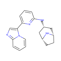 c1cc(N[C@@H]2C[C@@H]3CC[C@H](C2)N3)nc(-c2cnc3ccccn23)c1 ZINC000253665363