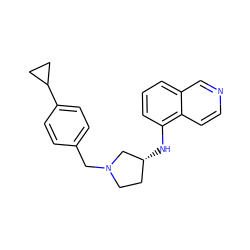 c1cc(N[C@@H]2CCN(Cc3ccc(C4CC4)cc3)C2)c2ccncc2c1 ZINC000114332128