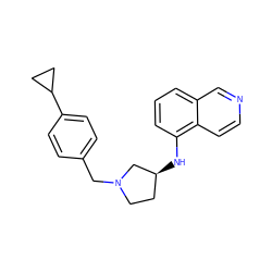 c1cc(N[C@H]2CCN(Cc3ccc(C4CC4)cc3)C2)c2ccncc2c1 ZINC000114332125