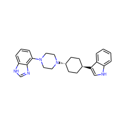 c1cc(N2CCN([C@H]3CC[C@H](c4c[nH]c5ccccc54)CC3)CC2)c2nc[nH]c2c1 ZINC000101181262