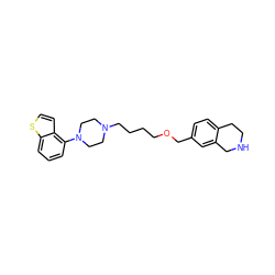 c1cc(N2CCN(CCCCOCc3ccc4c(c3)CNCC4)CC2)c2ccsc2c1 ZINC001772590096