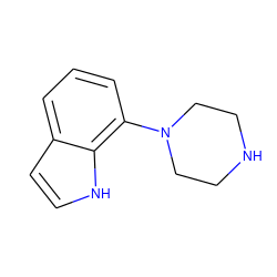 c1cc(N2CCNCC2)c2[nH]ccc2c1 ZINC000013741466