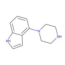 c1cc(N2CCNCC2)c2cc[nH]c2c1 ZINC000004639456