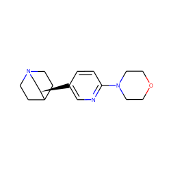 c1cc(N2CCOCC2)ncc1[C@@H]1CN2CCC1CC2 ZINC000045254584