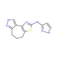 c1cc(Nc2nc3c(s2)CCCc2n[nH]cc2-3)n[nH]1 ZINC000072116165