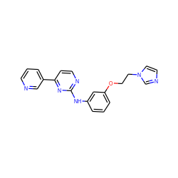 c1cc(Nc2nccc(-c3cccnc3)n2)cc(OCCn2ccnc2)c1 ZINC000029564156