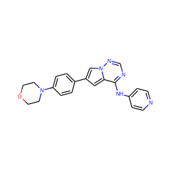 c1cc(Nc2ncnn3cc(-c4ccc(N5CCOCC5)cc4)cc23)ccn1 ZINC000299836386