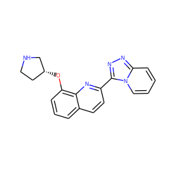 c1cc(O[C@@H]2CCNC2)c2nc(-c3nnc4ccccn34)ccc2c1 ZINC000096174955