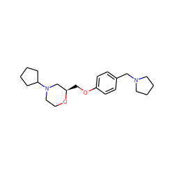 c1cc(OC[C@@H]2CN(C3CCCC3)CCO2)ccc1CN1CCCC1 ZINC000040955852