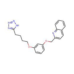 c1cc(OCCCCc2nnn[nH]2)cc(OCc2ccc3ccccc3n2)c1 ZINC000028218125