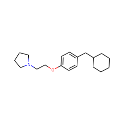 c1cc(OCCN2CCCC2)ccc1CC1CCCCC1 ZINC000013805420