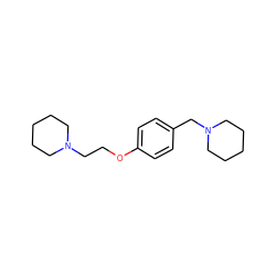 c1cc(OCCN2CCCCC2)ccc1CN1CCCCC1 ZINC000013526522