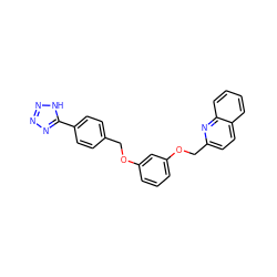 c1cc(OCc2ccc(-c3nnn[nH]3)cc2)cc(OCc2ccc3ccccc3n2)c1 ZINC000003790824