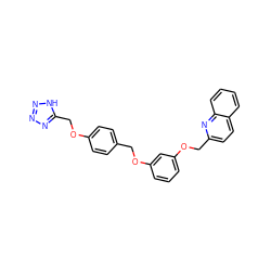 c1cc(OCc2ccc(OCc3nnn[nH]3)cc2)cc(OCc2ccc3ccccc3n2)c1 ZINC000003790873