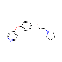 c1cc(Oc2ccc(OCCN3CCCC3)cc2)ccn1 ZINC000071297012