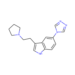 c1cc2[nH]cc(CCN3CCCC3)c2cc1-n1cnnc1 ZINC000000018074