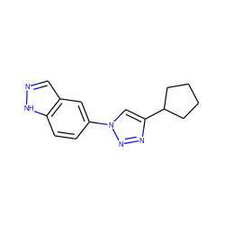 c1cc2[nH]ncc2cc1-n1cc(C2CCCC2)nn1 ZINC000066098098