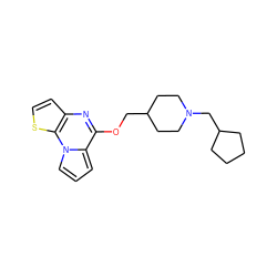 c1cc2c(OCC3CCN(CC4CCCC4)CC3)nc3ccsc3n2c1 ZINC000169329299