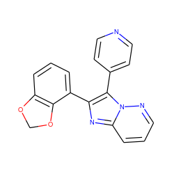 c1cc2c(c(-c3nc4cccnn4c3-c3ccncc3)c1)OCO2 ZINC000653751711