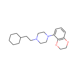 c1cc2c(c(N3CCN(CCC4CCCCC4)CC3)c1)OCCO2 ZINC000013738292