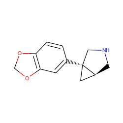 c1cc2c(cc1[C@]13CNC[C@H]1C3)OCO2 ZINC000040846226