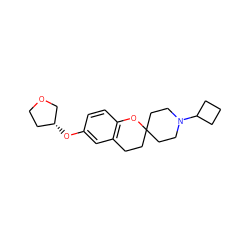 c1cc2c(cc1O[C@@H]1CCOC1)CCC1(CCN(C3CCC3)CC1)O2 ZINC000073224506