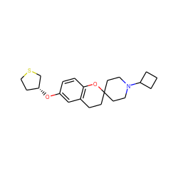 c1cc2c(cc1O[C@@H]1CCSC1)CCC1(CCN(C3CCC3)CC1)O2 ZINC000073222778