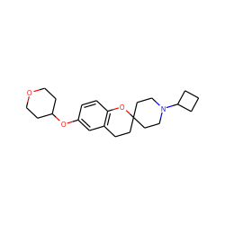 c1cc2c(cc1OC1CCOCC1)CCC1(CCN(C3CCC3)CC1)O2 ZINC000073224759