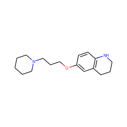 c1cc2c(cc1OCCCN1CCCCC1)CCCN2 ZINC000036188018