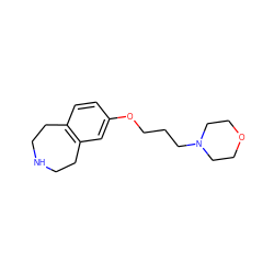 c1cc2c(cc1OCCCN1CCOCC1)CCNCC2 ZINC000103246014