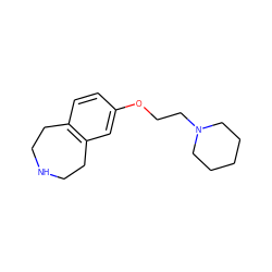 c1cc2c(cc1OCCN1CCCCC1)CCNCC2 ZINC000038816085