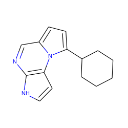 c1cc2c(ncc3ccc(C4CCCCC4)n32)[nH]1 ZINC000095584432