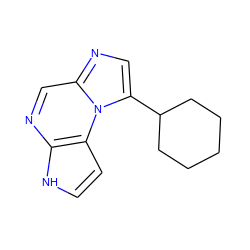 c1cc2c(ncc3ncc(C4CCCCC4)n32)[nH]1 ZINC000088347555