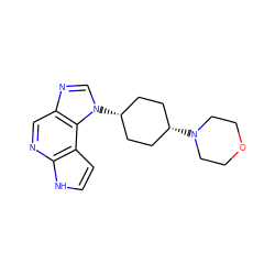 c1cc2c(ncc3ncn([C@H]4CC[C@@H](N5CCOCC5)CC4)c32)[nH]1 ZINC000101537469