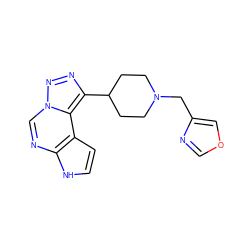 c1cc2c(ncn3nnc(C4CCN(Cc5cocn5)CC4)c23)[nH]1 ZINC001772593987