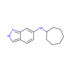 c1cc2c[nH]nc2cc1NC1CCCCCC1 ZINC000004210810