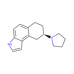 c1cc2c3c(ccc2[nH]1)CC[C@@H](N1CCCC1)C3 ZINC000012355953