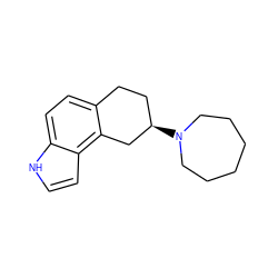 c1cc2c3c(ccc2[nH]1)CC[C@@H](N1CCCCCC1)C3 ZINC000012355996