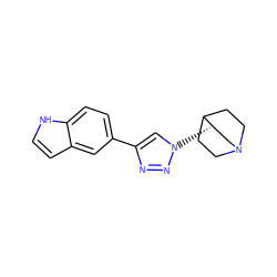 c1cc2cc(-c3cn([C@H]4CN5CCC4CC5)nn3)ccc2[nH]1 ZINC000653845318